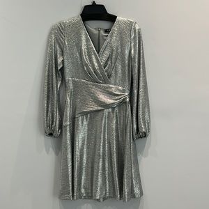 Ralph lauren silver shimmer dress
